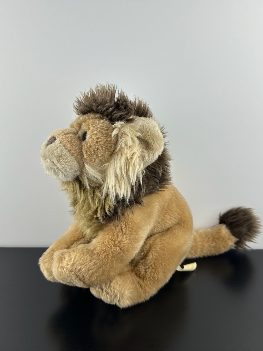 WWF World Wildlife Lion 12” Realistic Brown Tan Cream Plush Stuffed Animal